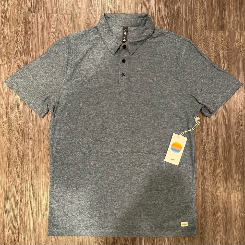 NEW Vuori Men’s Strato Tech Polo Shirt - Blue Medium